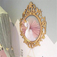 Load image into Gallery viewer, 3D Gold Crown Swan Head Gauze Dress Wall Art Hanging for Nursery Kids Room Decoration Girls Gift Room Bedroom Playroom

