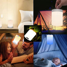 Load image into Gallery viewer, Fedetkey Night Light,LED Touch Control Chargeable Smart Bedside Table Lamp,RGB Color Changing Modes for Baby Kids Bedroom,Office,Camping
