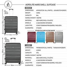 Load image into Gallery viewer, Aerolite Lightweight 4 Wheel ABS Hard Shell Travel Trolley 3 Piece Luggage Suitcase Set, 21" Cabin + 25" + 29" Hold Check in Luggage, Charcoal
