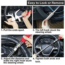 Load image into Gallery viewer, Turnart Steering Wheel Lock Universal Car Lock Anti-Theft Device Retractable Steering Lock With 3 Keys For Auto/Truck/Suv/Van(Red)
