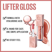 Load image into Gallery viewer, Maybelline New York Lifter Gloss, Plumping &amp; Hydrating Lip Gloss with Hyaluronic Acid, 5.4 ml, Shade: 002, Ice
