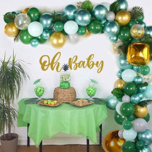 Load image into Gallery viewer, Jungle Safari Theme Party Supplies, 167Pcs Jungle Party Balloon Garland Kit with Palm Leaves, Green Balloons Arch Kit for Kids Boys Girls Birthday Party, Baby Shower, Safari Party Decorations Backdorp
