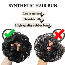 Load image into Gallery viewer, Messy Hair Bun Hair Piece Hair Scrunchie for Women Girls Wavy Curly Ponytail Extension Updo Hair Accessories Donut Hair Chignons
