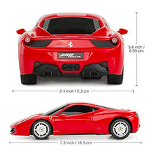 Load image into Gallery viewer, RASTAR Remote Control Ferrari Car, 1:24 Ferrari 458 Italia Remote Control Car, Red Ferrari Toy
