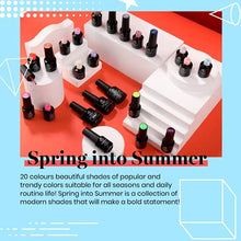 Load image into Gallery viewer, Beetles Gel Nail Polish Set-Spring into Summer Collection 20 Colors Gel Nail Polish Easter Nails Pastel Yellow Blue Pink Gel Polish Neon Red Glitter Purple Nail Gel Set Easter Decorations Nail Art Box
