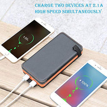 Load image into Gallery viewer, A ADDTOP Solar Charger Power Bank - 25000mAh Fast Charging Portable Charger with 4 Solar Panels Solar Cell Phone Charger External Battery Pack for Phone Tablet
