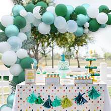Load image into Gallery viewer, Green Balloons Garland Arch Kit, 73PCS Green White Balloon Garland Kit Balloons Arch Kit, Latex Balloons Party Balloons for Boys Kids Jungle Birthday Decoration Wedding Baby Shower Party Supplies
