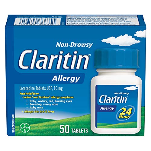 Claritin Allergy Medicine, 24-Hour Non-Drowsy Relief 10 mg, 50 Tablets