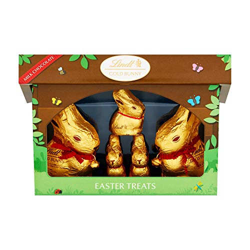 Lindt GOLD BUNNY Milk Chocolate Family Hutch, 130g - Perfect Easter gift - The iconic Lindt GOLD BUNNY, made from the finest Lindt milk chocolate