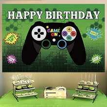 Load image into Gallery viewer, Sursurprise Video Game Balloons Garland Arch kit Black and Green, 77 Packs Balloons and Gaming Backdrop Photo for Kids Boys
