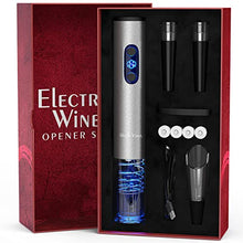 Load image into Gallery viewer, Electric Wine Opener Set with Charger and Batteries- Gift Set for Wine Lovers - Anniversary Birthday Gift Idea Kit Cordless Electric Wine Bottle Opener Uncle Viner G105
