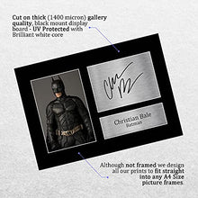 Load image into Gallery viewer, HWC Trading Christian Bale Signed A4 Printed Autograph Batman The Dark Knight Print Photo Picture Display
