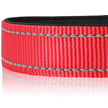 Load image into Gallery viewer, Joytale Reflective Dog Collar,Padded Breathable Soft Neoprene Nylon Pet Collar Adjustable for Medium Dogs,M,Red

