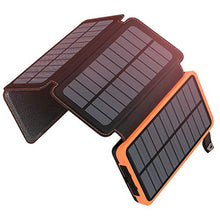 Load image into Gallery viewer, A ADDTOP Solar Charger Power Bank - 25000mAh Fast Charging Portable Charger with 4 Solar Panels Solar Cell Phone Charger External Battery Pack for Phone Tablet
