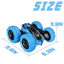 Load image into Gallery viewer, Remote Control Car,2.4GHz Electric Race Stunt Car,Double Sided 360° Rolling Rotating Rotation,LED Headlights RC 4WD High Speed Off Road for 3 4 5 6 7 8-12 Year Old boy Toys (Blue)
