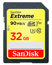 Load image into Gallery viewer, SanDisk Extreme  SDSDXVE-032G-GNCIN 32 GB SDHC Class 10 U3 V30 Memory Card , yellow
