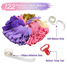 Load image into Gallery viewer, Purple Balloon Garland Kit, RATSAW 122 Pack Butterfly Balloon Arch with Pink Purple Balloons and Gold Butterfly for Birthday Party Baby Shower Wedding Festival Decorations Engagement Anniversary
