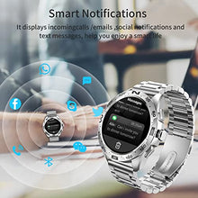 Load image into Gallery viewer, Smart Watch for Men,Bluetooth Watch Make or Answer Calls with Microphone Speaker,Fitness Tracker Watch with Heart Rate Sleep Monitor 20 Sports Modes,IP67 Waterproof for Android iOS(silver+gray)
