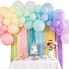 Load image into Gallery viewer, Pastel Balloon Garland Kit - Macaron Balloon Arch Kit for Parties - Small and Large Balloons, Gold Confetti, Mint, Pink Balloons, Balloon Pump, Balloon Tape etc - Latex Balloon Column
