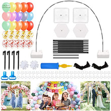 Load image into Gallery viewer, Eirdary Balloon Arch Stand with 100 Pcs Balloons,10 Ft Adjustable Balloon Arch Kit for Wedding Birthday Party Decorations
