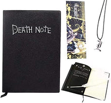 Load image into Gallery viewer, Death Note Notebook with Feather Pen, Fashion Anime Theme Death Note Cosplay Notebook, Gifts for Cosplay Lovers, Can be Used as Diary and Notebook
