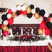 Load image into Gallery viewer, Tatuo 112 Pieces Balloon Garland Kit Balloon Arch for Graduation Casino Card Night Poker Las Vegas Wedding Birthday Party Decorations (White Black Red)
