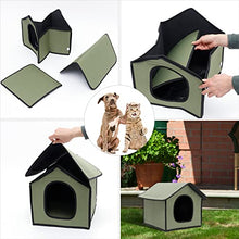 Load image into Gallery viewer, Pet Outdoor House, Waterproof Cat House Dog House Pet Outdoor Cat House, Outdoor Rainproof Dog House Cat House Villa Tent Collapsible Pet Shelter Foldable Pet Shelter Feral Cat House Pet Shelter
