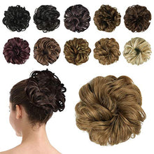 Load image into Gallery viewer, BARSDAR Synthetic Hair Bun Extensions Messy Hair Scrunchies Hair Pieces for Women Hair Donut Updo Ponytail- Light Golden Brown &amp; Medium Blonde
