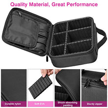 Load image into Gallery viewer, Luxspire Makeup Cosmetic Storage Case, Professional Make up Train Case Cosmetic Box Portable Travel Artist Storage Bag Brushes Bag Toiletry Organizer Tool with Adjustable Dividers, Black
