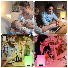 Load image into Gallery viewer, Vnieetsr Bluetooth Speaker Lamp, Smart Touch Sensor Night Light with Alarm Clock FM Radio, Dimmable 7 Color Changing RGB Bedside Lamp for Bedroom, Portable Speakers, Best Gifts for Women, Kids
