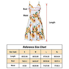 Load image into Gallery viewer, Womens Lady Sleeveless Midi Dress Sleeveless Bohemia Casual Floral Flared Backless A Line Beach Sundress for Holiday Beach Party L
