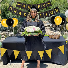 Load image into Gallery viewer, PartyWoo Graduation Balloons, 8 pcs Graduation Banner 2022, Pennant Banner, Graduation Decorations 2022, Black and Gold Graduation Balloons 2022, Graduation Party Supplies, Congrats Grad Decorations
