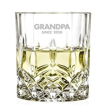 Load image into Gallery viewer, Personalised Whiskey Tumbler Custom Gift for Men Dad Grandpa Daddy Him Husband Engraved Whisky Glass for Birthday Father&#39;s Day Christmas Gift with Any Name (Text)
