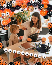 Load image into Gallery viewer, Halloween Balloon Arch - Halloween Balloon Garland Black Orange Confetti Latex Halloween Balloons with Spider Balloon for Kids Halloween Party Decorations Kit 121 Pack
