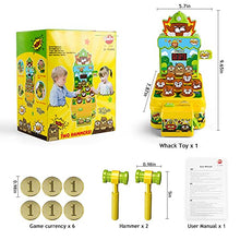 Load image into Gallery viewer, VATOS Whack Game Toy with Mole,Mini Electronic Arcade Game,Pounding Bench Coin game with 2 Hammers Toy,Interactive Educational Developmental Game for Toddlers Kids Girls and Boys Age 3 4 5 6 Years Old
