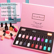 Load image into Gallery viewer, Lavender Violets 21 Pcs Gel Nail Polish Most Wanted Gift Set Soak Off UV LED Base,Glossy n Matte Top Coat for Nail Art Salon Design F984
