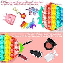 Load image into Gallery viewer, Pop Push It Bag, YOINGO Poppet Fidget Bag Toy Purse, 2 in 1 Popit Bag Handbags with Adjustable Shoulder Strap Length, Anti Stress Silicone Push Bubble Messenger Bag for Girls Kids Adults(Ice Cream)
