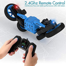 Load image into Gallery viewer, Remote Controlled Race Car, 2.4GHz RC Stunt Kids Play Vehicles Double Sided Flips 360°Rotation Off Road Race Cars with LED lights

