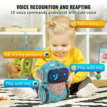 Load image into Gallery viewer, KaeKid Robot Toys for Kids, Interactive Smart Robot with Voice Control, Speech Recognition, Singing, Dancing, Repeating and Recording, Telling a Story, Gifts for 3 4 5 6 7 Year Old (Blue)
