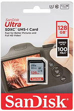 Load image into Gallery viewer, SanDisk Ultra 128 GB SDXC Memory Card up to 100MB/s, Class 10 UHS-I
