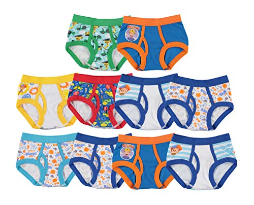 Blippi Boys Toddler Underwear Multipacks Briefs, 10pk, 4 Years
