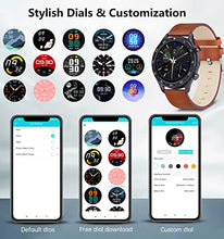 Load image into Gallery viewer, BRIBEJAT BT2 Smart Watch for Men Compatible with iPhone Huawei Samsung Android Phones (Dial/Answer Call) Built-in MP3 Player, IP68 Fitness Tracker, HR/Sleep Monitor, Black
