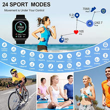 Load image into Gallery viewer, Smart Watch, Fitness Tracker 1.69" Full Touch with Heart Rate Sleep Monitor, Fitness Watch IP68 Waterproof Smartwatch Activity Trackers 24 Sports Modes Step Counter Watch for Men Women for Android iOS
