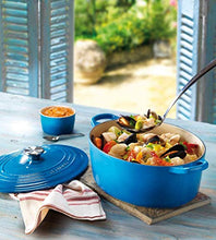 Load image into Gallery viewer, LE CREUSET Signature Enamelled Cast Iron Oval Casserole Dish With Lid, 31 cm, 6.3 Litre, Marseille Blue, 211783120
