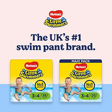 Load image into Gallery viewer, Huggies Little Swimmers, Swim Nappies - Size 3-4, 36 Baby Swim Pants - Leak Guards and Stretchy Waistband Protect Without Swelling - Tear Sides for Easy Removal
