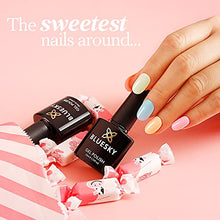 Load image into Gallery viewer, Bluesky Gel Nail Polish Set, Complete Pastel Neon Collection, 6 x 10 ml, Pink, Yellow, Blue, Purple, Green, Peach (Requires Curing Under UV LED Lamp)
