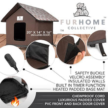 Load image into Gallery viewer, FURHOME COLLECTIVE Heated Cat House with Elevation
