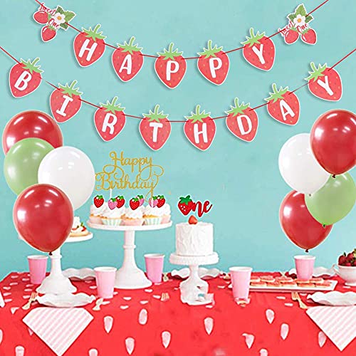 Strawberry Party Decorations Balloon Garland Kit:Strawberry Theme Happ ...