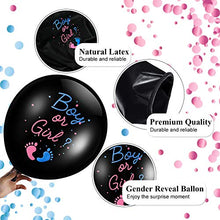 Load image into Gallery viewer, VDSOW Gender Reveal Balloons 36 inch, 2Pcs Large Baby Boy or Girl Latex Balloons with Pink Blue Confetti Needle Coloured Ribbon for Baby Shower Gender Reveal Party Decoration
