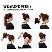Load image into Gallery viewer, 1pc Wavy Curly Messy Hair Bun Extensions Scrunchie Hair Bun Updo Hairpiece Hair Ribbon Ponytail Hair Extensions for Women Girls(ash Blonde)
